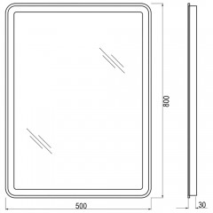 Зеркало Cerutti Эмилия LED 50x80 CT8940
