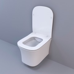 Инсталляция Cerutti CR555 + кнопка смыва CR05BK + унитаз Marmolada CT7778 безободковый с сиденьем