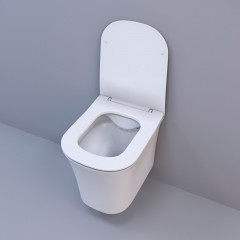Инсталляция Cerutti CR555 + кнопка смыва CR02BK + унитаз Arno CT7839 безободковый с сиденьем