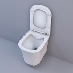 Инсталляция Cerutti CR555 + кнопка смыва CR02CH + унитаз Arno CT7839 безободковый с сиденьем