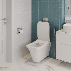 Инсталляция Cerutti CR555 + кнопка смыва CR02CH + унитаз Nivolet CT9034 безободковый с сиденьем