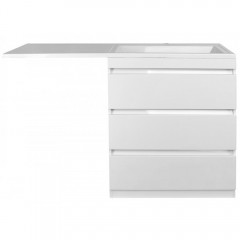 Тумба с раковиной Style Line ElFante Даллас 150 напольная белый (3 ящика) R