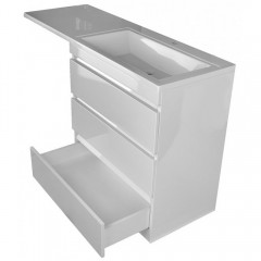 Тумба с раковиной Style Line ElFante Даллас 150 напольная белый (3 ящика) R