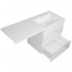 Тумба с раковиной Style Line ElFante Даллас 150 подвесная белый (2 ящика) R
