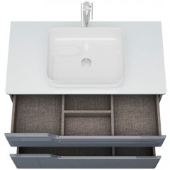 Тумба с раковиной OWL Hella cristal 100 серый
