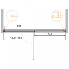 Душевая дверь Cezares Urban URBAN-B-12-140-C-NERO