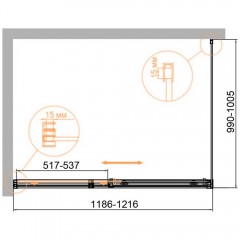 Душевой угол Cezares Duet Soft-M DUET SOFT-M-AH-1-120/100-C-Cr