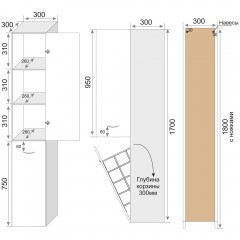 Пенал Style Line ElFante Каре 30 СС-00002325