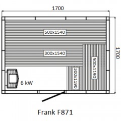 Финская сауна Frank F871 кедр