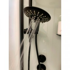 Душевая кабина Frank F411L M black без крыши