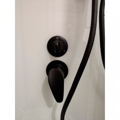 Душевая кабина Frank F409/1 black без крыши