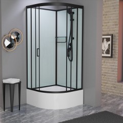Душевая кабина Frank F400/2 black без крыши