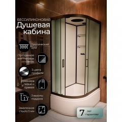 Душевая кабина Frank F412/2R M black