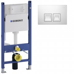 Инсталляция для подвесного унитаза Geberit Duofix 111.153.00.1 с кнопкой смыва Delta50 115.135.11.1