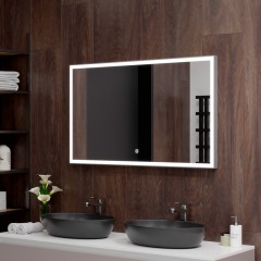 Зеркало Континент Frame standart silver 1000x700