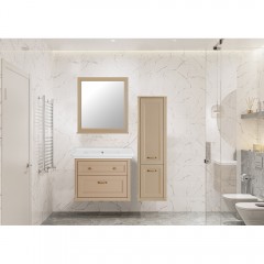 Зеркало ASB-Woodline Толедо 85 капучино массив ясеня