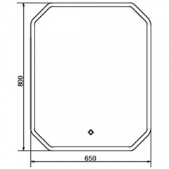 Зеркало Comforty Колеус 65 LED