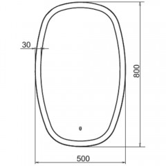 Зеркало Comforty Космея 50 LED