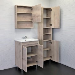 Тумба с раковиной Comforty Марио 60 дуб дымчатый