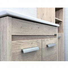 Тумба с раковиной Comforty Марио 60 дуб дымчатый