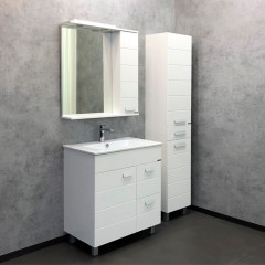 Тумба с раковиной Comforty Модена М-75 белый матовый