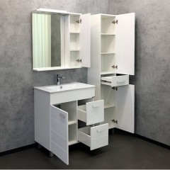 Тумба с раковиной Comforty Модена М-75 белый матовый