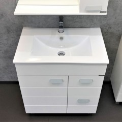 Тумба с раковиной Comforty Модена М-75 белый матовый