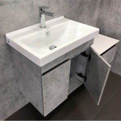 Тумба с раковиной Comforty Осло 60 бетон светлый