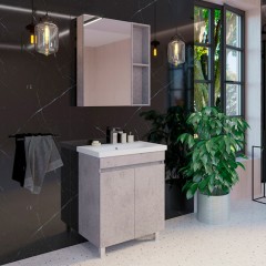 Тумба с раковиной Comforty Осло 70НД бетон светлый