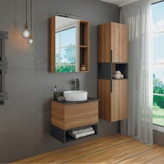 Пенал Comforty Штутгарт 40 дуб тёмно-коричневый
