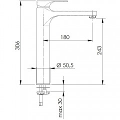 Смеситель для раковины Remer Class Line L10LXL