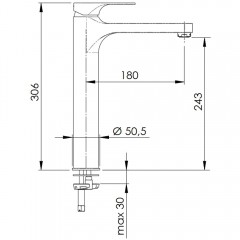 Смеситель для раковины Remer Class Line L11LXL