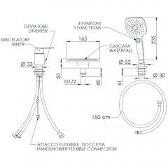 Смеситель на борт ванны Remer Dream D07UF8CP