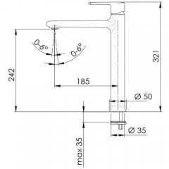 Смеситель для раковины Remer Vanity V11L