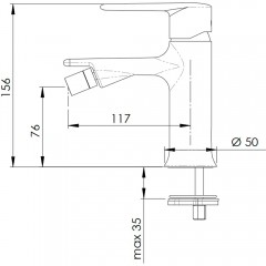 Смеситель для биде Remer Vanity V21