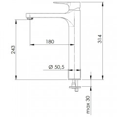 Смеситель для раковины Remer Winner W11L