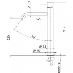 Смеситель для раковины Remer X-Style X11LXL