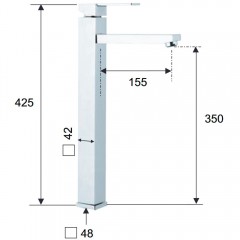 Смеситель для раковины Remer Qubika Q11LXL