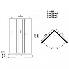 Душевая кабина Niagara Classic NG-6501-14Р