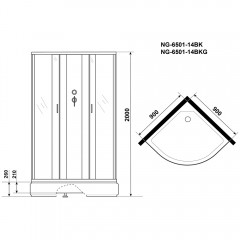 Душевая кабина Niagara Classic NG-6501-14BK