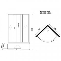 Душевая кабина Niagara Classic NG-6508-14BKG