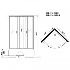 Душевая кабина Niagara Classic NG-6708-14BK