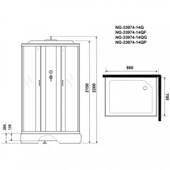 Душевая кабина Niagara Classic NG-33974-14QP