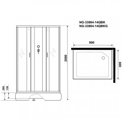 Душевая кабина Niagara Classic NG-33984-14QBK