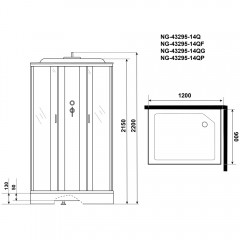 Душевая кабина Niagara Classic NG-43295-14QF