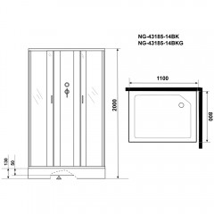 Душевая кабина Niagara Classic NG-43185-14QBK