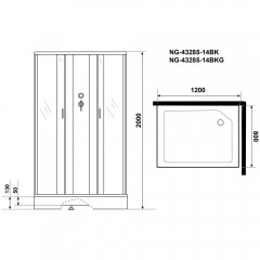 Душевая кабина Niagara Classic NG-43285-14QBK
