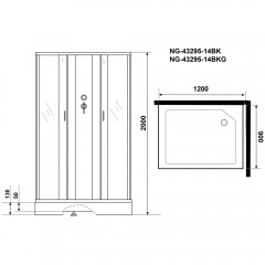 Душевая кабина Niagara Classic NG-43295-14QBKG