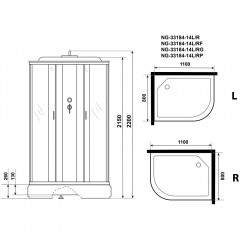 Душевая кабина Niagara Classic NG-33184-14R