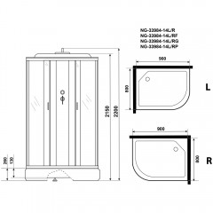 Душевая кабина Niagara Classic NG-33984-14LF